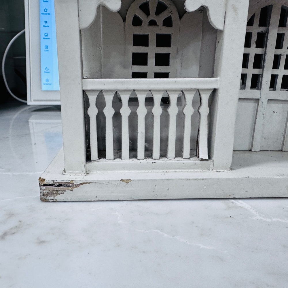 Charming White Cottage Bird House 🕊️ - Picture 3 of 8